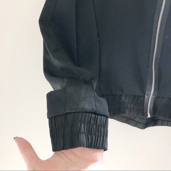 IVY PARK Satin Pure Black Track Jacket Zip Up LG - Picture 10 of 16